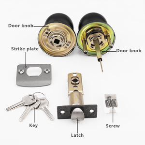 Roeasy OEM Tubular <strong>Knob</strong> Lock Set Stainless Steel Privacy Entry Locks for Home <strong>Bedroom</strong> <strong>Door</strong> Hotel Exterior Use Zinc Alloy - Product Image 4