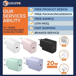 Bộ sạc điện thoại <span class=keywords><strong>Adapter</strong></span> EU cắm PD Loại C cung cấp điện 20W Điện thoại di động Bộ sạc cargdores Tipo C nhanh chóng sạc USB-C sạc - Product Image 5