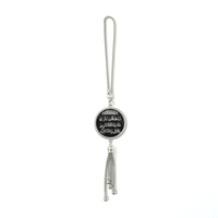 Pendentif de rétroviseur en métal Se'lan Art Déco musulman islamique, finition métallique, avec pompon mosquée, décoration suspendue, souvenir, vente en gros
