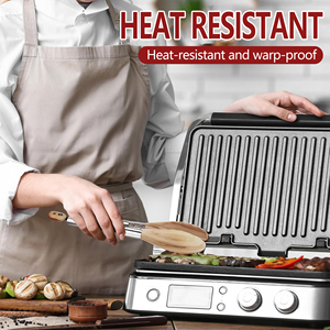 Multifunctionele Roestvrijstalen Keuken Saletang Handstijl Koken Bbq Serveertang Met Walnoot Houttang - Product Image 3