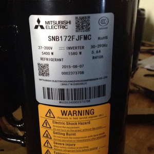 คอมเพรสเซอร์แบบสโครล มิตซูบิชิ รุ่น SNB172FJFMC 27-200V 5400W อินเวอร์เตอร์ น้ำยาทำความเย็น R410A - Product Image 1