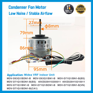 มอเตอร์พัดลมภายในอาคาร Midea รุ่น YDK43-4 YDK43-4A YKT-43-4-1 มอเตอร์พัดลมแอร์ มอเตอร์พัดลมคอนเดนเซอร์ อะไหล่เครื่องปรับอากาศ - Product Image 3