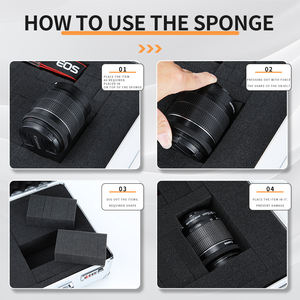 กล่องเก็บของอเนกประสงค์แบบขายส่งจากโรงงาน กล่องเครื่องมืออลูมิเนียม โครงสร้างแข็งแรง ทนทาน พร้อมฟองน้ำแบบกำหนดเองได้ - Product Image 3