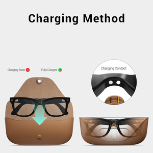 HD5 Ultra Smart Glasses 8MP Camera with 2000mAh Charging <b>Case</b> Anti-Shake Video <b>Recording</b> for Outdoor Sports - Product Image 2