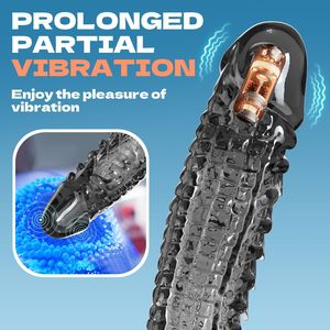 Pénis Loup Dent Manches Allongé Épaissi Et Élargi Couples Vibrant Produits de Sexe Hommes Épineux Vibrateur Jouets - Product Image 4