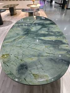 Dalle de marbre vert fantastique pour mur caractéristique de luxe Veines de paysage naturel Surface polie Art intérieur moderne - Product Image 6