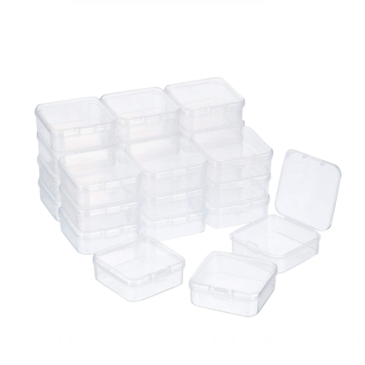 Small Plastic Containers Mixed Sizes Square