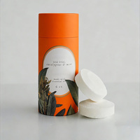 Emballage en carton cylindrique personnalisé en gros, vente chaude, soins de la peau, fleurs de rose à base de plantes, sel de bain, bombe de bain, boîte cadeau ronde