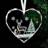 Ornements de Noël suspendus en acrylique miroir imprimé, logo personnalisé, décorations pour arbre de Noël, pendentif pour cadeau de Noël, souvenir