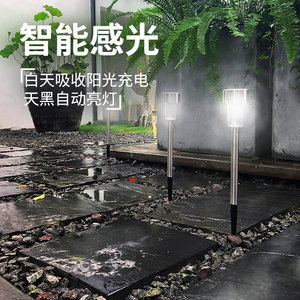 Lámpara Solar para Jardín Hejia HJ002B55 de 365 mm, Acero Inoxidable, Resistente al Agua, con Encendido/Apagado Automático - Product Image 1