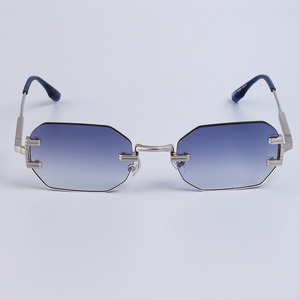 Finewell 3510 mới thời trang sang trọng Thiết kế kính mát kim loại khung không có vành Nylon đa giác Gradient ống kính phong cách thanh lịch Shades 2025 - Product Image 2