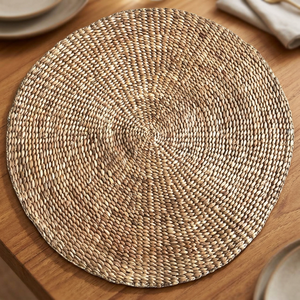 Home Basket Bali Natural Water Hyacinth <b>Round</b> <b>Carpet</b> Eceng - Product Image 3
