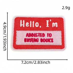 Patchs thermocollants et à coudre brodés rose, motif lecteur et mignon bibliophile, pour sac à dos et <span class=keywords><strong>chapeau</strong></span> de fille étudiante - Product Image 6