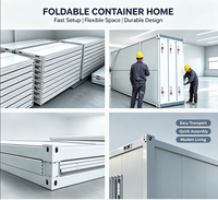 Maison modulaire pliable 5,8*2,46*2,48m, petite taille, conteneur préfabriqué pliable, idéale pour bureau, salle de sécurité, poste de garde