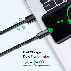 Cable tipo C de <span class=keywords><strong>carga</strong></span> rápida de fábrica 10A 120W para P50 P40 Pro Cable de datos de transferencia de datos USB para Xiaomi Oneplus <span class=keywords><strong>Realme</strong></span> 0,5/1/1.5/2/3m - Product Image 2