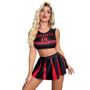 Ensemble de <span class=keywords><strong>lingerie</strong></span> sexy et séduisant pour cosplay de supporter de football, tenue de sport deux pièces pour jeu de rôle - Product Image 1
