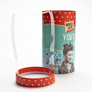 Caja de Regalo de Tubo de Papel Redondo con Logotipo Personalizado, Impresión Vintage a Todo Color para Productos de Cuidado de la Piel, Cosméticos y Aperitivos - Product Image 1