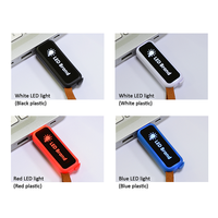 Memoria USB con Luz LED, Modelo Nuevo de Fábrica, Logotipo Personalizado, Chip USB 2.0/3.0 de Alta Calidad, Regalo Empresarial, Blanco/Rojo/Azul/Verde