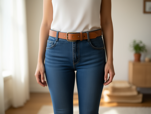 Cinturón de tela informal para mujer con hebilla de 4.0 cm y 110 cm de largo - Product Image 2