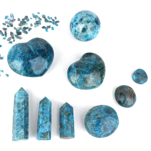 Nouveautés : Cœur en apatite bleue en forme de cristal pour la décoration intérieure - Product Image 5