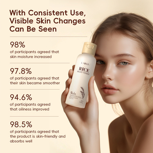 LAIKOU100ml Produits Bio Tonique Multifonctionnel Réduction des Pores Hydratation Apaisant Équilibre Sébum Rafraîchissant Visage Peau Tonique au Riz - Product Image 6