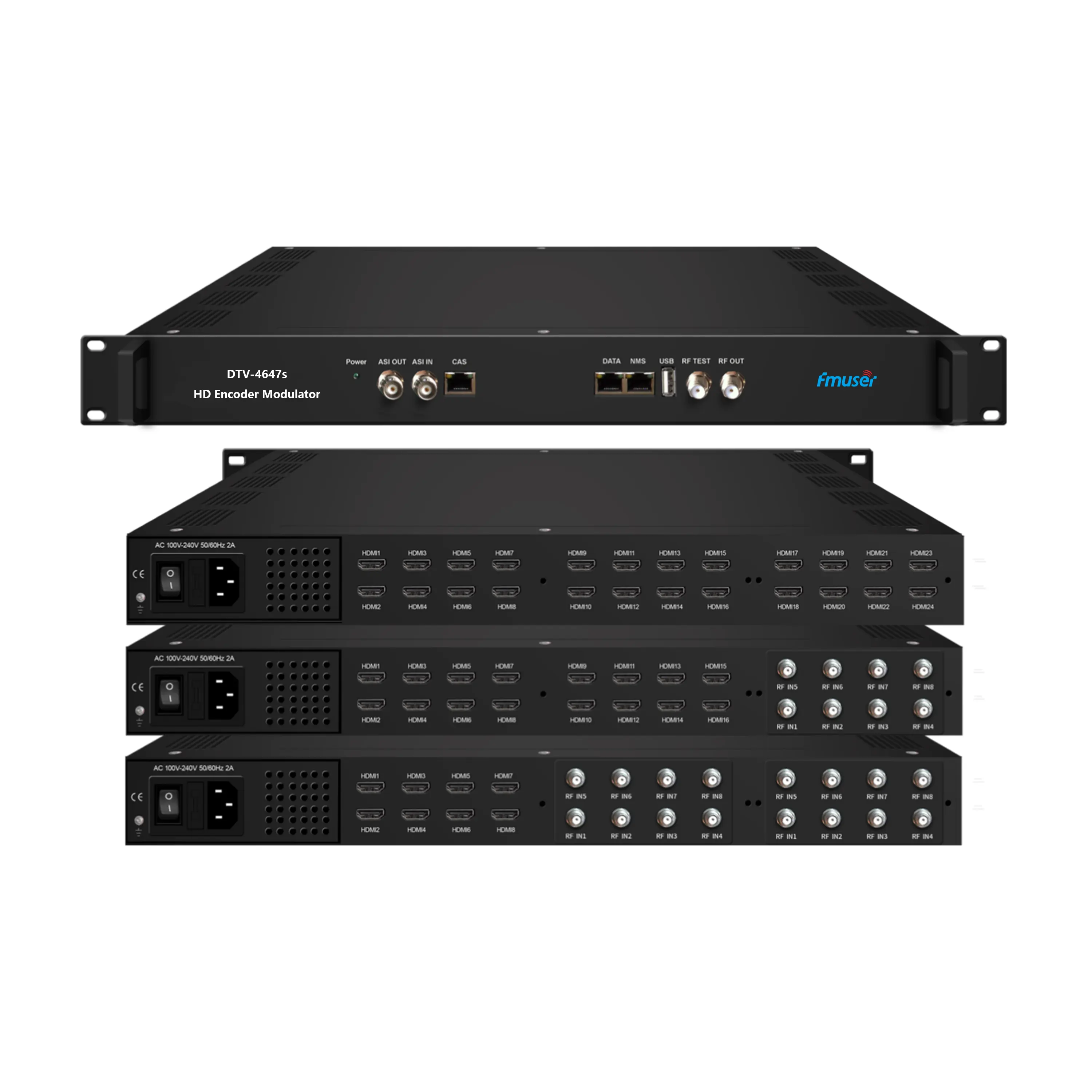 DTV-4647S-8 8 HD in 8 DVB-T IP out Encoder Modulator