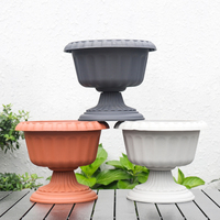 Pot de fleurs vintage en forme de coupe à vin, bol hydroponique, bassin à lotus, bassin à nénuphars de style européen, bassin à fleurs en plastique pour jardin et maison