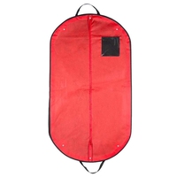 Housse de rangement pliable pour vêtements, costumes et manteaux, en non-tissé, personnalisée en usine, avec poignée de transport et fenêtre transparente à fermeture éclair