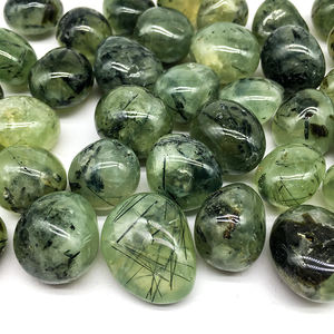 للبيع بالجملة أحجار كريمة من أحجار بريهنيت الخضراء الكريستالية الطبيعية ، حصى من الكرستال الأخضر للبيع - Product Image 5