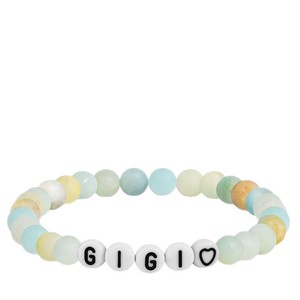 Nuovo Braccialetto Trendy da Donna in Plastica con Perline Naturali da 6mm e Lettere, Fatto a Mano, con Carta Regalo, <span class=keywords><strong>Gioielli</strong></span> all'Ingrosso - Product Image 5