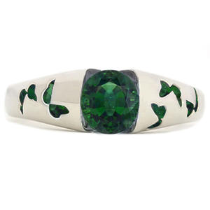 Anelli F238 con Gemme a Forma di Farfalla, Anelli di Moda per Donne con Zirconia Cubica Creata in Laboratorio, Montatura Rotonda a Griffe - Product Image 2