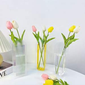 Jarrón acrílico de diseño creativo y sencillo, estilo minimalista, decoración de mesa, arreglo floral hidropónico, regalo para sala de estar y comedor - Product Image 1