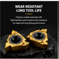 Insertos de Roscado Interno Triangulares Métricos ISO 16IR AG60-TC GM3325 60, PVD HRC48-52, Herramienta de Torneado CNC para Acero Inoxidable