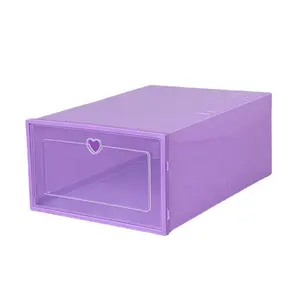 新型储物盒塑料纯色开门鞋盒储存工厂生产销售鞋盒