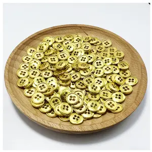 Wholesale Custom High-End Shiny Yellow Gold Plated Metal Buttons