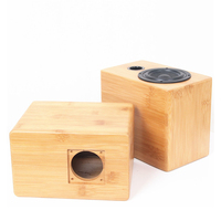 Boîtier de haut-parleur en bois de bambou de 3 pouces pour étagère, coque vide pour haut-parleur audio, boîtier DIY en bois pour haut-parleur
