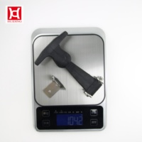 Loquet à poignée en T en caoutchouc anticorrosion, loquet à bascule flexible pour glacière de véhicule, boîte à outils avec base en acier inoxydable