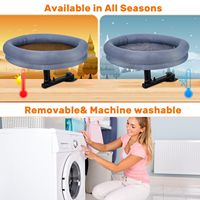 Nouveau design Lit de bureau pour chat à cadre en acier à hauteur réglable avec lit à rotation de 360 ° pour le bureau