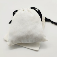 Sac à cordon personnalisé jetable promotionnel en coton, pochette de rangement colorée pour petits emballages, bracelets, montres, bijoux