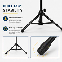 Support de partitions robuste et réglable en acier au carbone, grand modèle pliable sur trépied pour salon