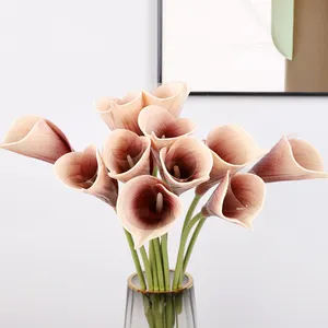 Künstliche PU Blume Calla Lilie für Wohnzimmer Hochzeits dekoration Großhandel Fabrik Künstliche Calla Lily Einzel kopf Zweig