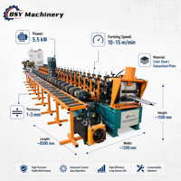 Macchina per Formatura a Freddo di Travi a Z in Acciaio Zincato con PLC Automatico per Strutture in Acciaio