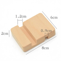 Support de Téléphone Portable en Bois de Hêtre Massif, Vente en Gros Usine, Support de Bureau Exquis pour Décoration de Table à Domicile ou au Bureau