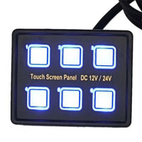 Boîtier de commande avec panneau tactile 6 touches 12V-24V pour voiture, bateau, camping-car