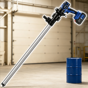 Pompe à baril à batterie au lithium REALMAX pour achat en gros à prix abordable, pompe <span class=keywords><strong>de</strong></span> transfert d'huile haute efficacité en acier inoxydable pour remplissage d'huile moteur - Product Image 1