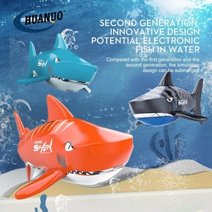 Mini RC Fish Toy Doble Impermeable Simulación Natación Antena Infrarrojo Columpio Cola Buceo Control remoto Tiburón - Product Image 3