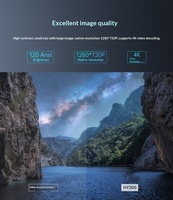 Mini projecteur Topleo Hy300 Pro 4K à courte focale, portable, Android 11, lampe LED intelligente, home cinéma, WiFi6 5.0 intégré, 150 ANSI