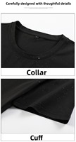 T-shirt décontracté à manches courtes et col rond pour homme, imprimé étoiles scintillantes, respirant, 100% polyester