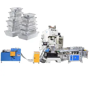 Automatic Aluminum Foil Food Container Complete Production Line For Fast Food Box Machine