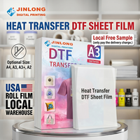 Prix usine A3 DTF Rouleau de film de transfert 13 "x328ft Film PET à pelage chaud pour imprimante DTF et application de poudre